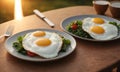 A plate of food featuring a fried egg on top, showcasing a hearty and satisfying meal.