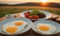 A plate of food featuring a fried egg on top, showcasing a hearty and satisfying meal.