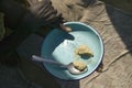 A plate of food is the total food offered to some in Kenya at the Pepo La Tumaini Jangwani, HIV/AIDS Community Rehabilitation Royalty Free Stock Photo