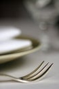 Plate and fork,