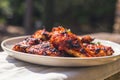 a plate of frango piri piri spicy grilled chicken Royalty Free Stock Photo
