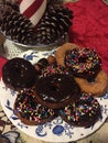 A plate of fresh baked donuts Royalty Free Stock Photo