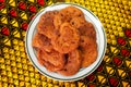 A Plate of fresh homemade Bean Pancakes or Nigerian Akara Royalty Free Stock Photo