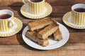 Food : Plate of fresh, homemade oat flapjacks. 2