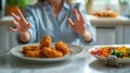 The plate of fried chicken.AI generated image Royalty Free Stock Photo