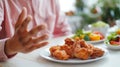 The Plate of Fried Chicken.AI generated image Royalty Free Stock Photo
