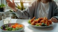 The plate of fried chicken.AI generated image Royalty Free Stock Photo