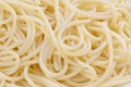 Plate full of cooked spaghetti with copy space Royalty Free Stock Photo