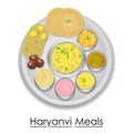 Plate full of delicious Haryanvi Meal