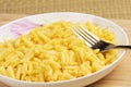 Plate full of delicious Macaroni and chesee Royalty Free Stock Photo