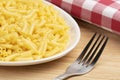 Plate full of delicious Macaroni and chesee Royalty Free Stock Photo