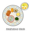 Plate full of delicious Meghalaya Meal