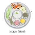 Plate full of delicious Naga Meal