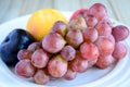 Plate full of fruits for breakfast