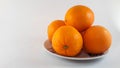 A plate of oranges