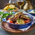 A plate of Greek kleftiko marinated lamb.