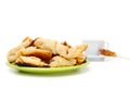 A plate of home made cookies with cup of tee Royalty Free Stock Photo