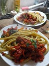 Plate of homecooked food ready to please the eye with great taste and color Royalty Free Stock Photo