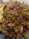 A plate of Indonesian fried rice Royalty Free Stock Photo