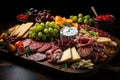 Plate with italian antipasti