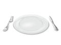 Plate with knife and fork Royalty Free Stock Photo