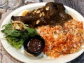 A plate of Lamb Biryani Royalty Free Stock Photo