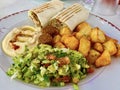 Plate of Lebanese cuisine food, close-up Royalty Free Stock Photo