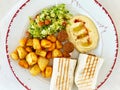 Plate of Lebanese cuisine food Royalty Free Stock Photo