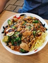A plate of mee rebus malay dish food Royalty Free Stock Photo