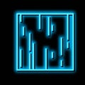 plate metal neon glow icon illustration