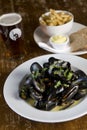 A plate of moules mariniÃÂ¨re Royalty Free Stock Photo