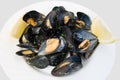 Plate with mussels Royalty Free Stock Photo