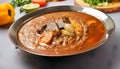 A plate of Nihari, a slow-cooked stew often enjoyed for breakfast