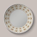 Plate with ornament stylized the ancient Roman pattern.