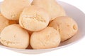 Plate of pan de yuca, the Ecuadoruan cheese bread Royalty Free Stock Photo