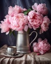 Breakfast cup pink french view flower dessert colorful pastel delicious sweet