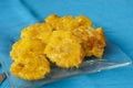 A plate of patacones, fried green plantains Royalty Free Stock Photo