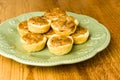 Plate of pecan tassie cookies Royalty Free Stock Photo