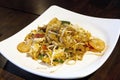 Plate of Penang Fried Noodles Royalty Free Stock Photo