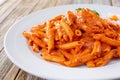 plate of penne pasta Royalty Free Stock Photo