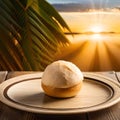 a plate of photo pao de queijo brazilian food ai generated