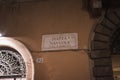 Plate of Piazza Navona by night in Rome