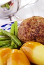 Potatoes, meat and vegetables; a traditional Dutch dinner