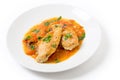 Plate of provencal chicken breasts