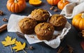 Autumn Pumpkin Muffins Royalty Free Stock Photo