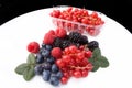 Plate With Red Soft Fruits Royalty Free Stock Photo