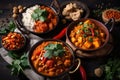 plate of rich and spicy curries, to boost the immune system and ward off colds