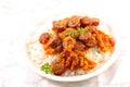 Rougail saucisse, creole dish Royalty Free Stock Photo