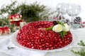 Plate with salad Garnet bracelet