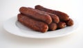 Plate of sausages